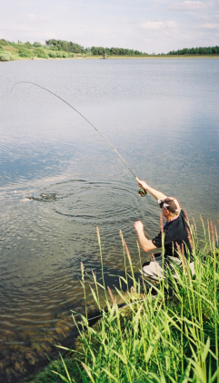 Fly fishing.